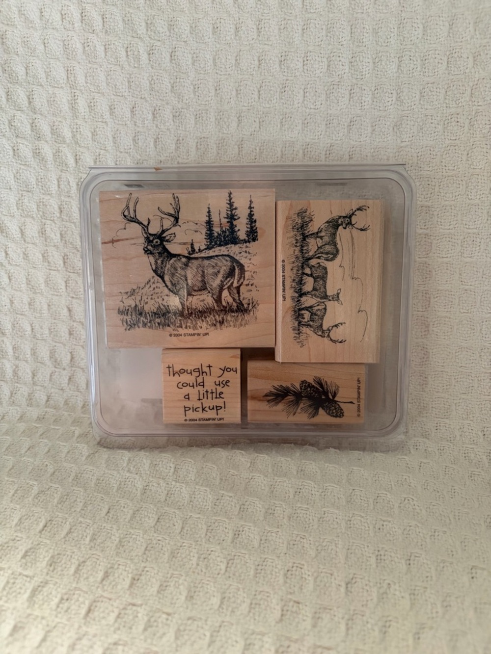 Stampin' Up! 2004 Vintage Noble Deer & Nature Rubber Stamp Set